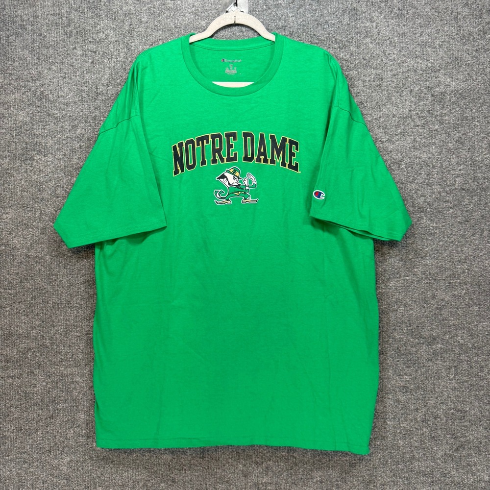 Notre Dame Fighting Irish Shirt Mens 2XL Champion Leprechaun NCAA Fan Tshirt